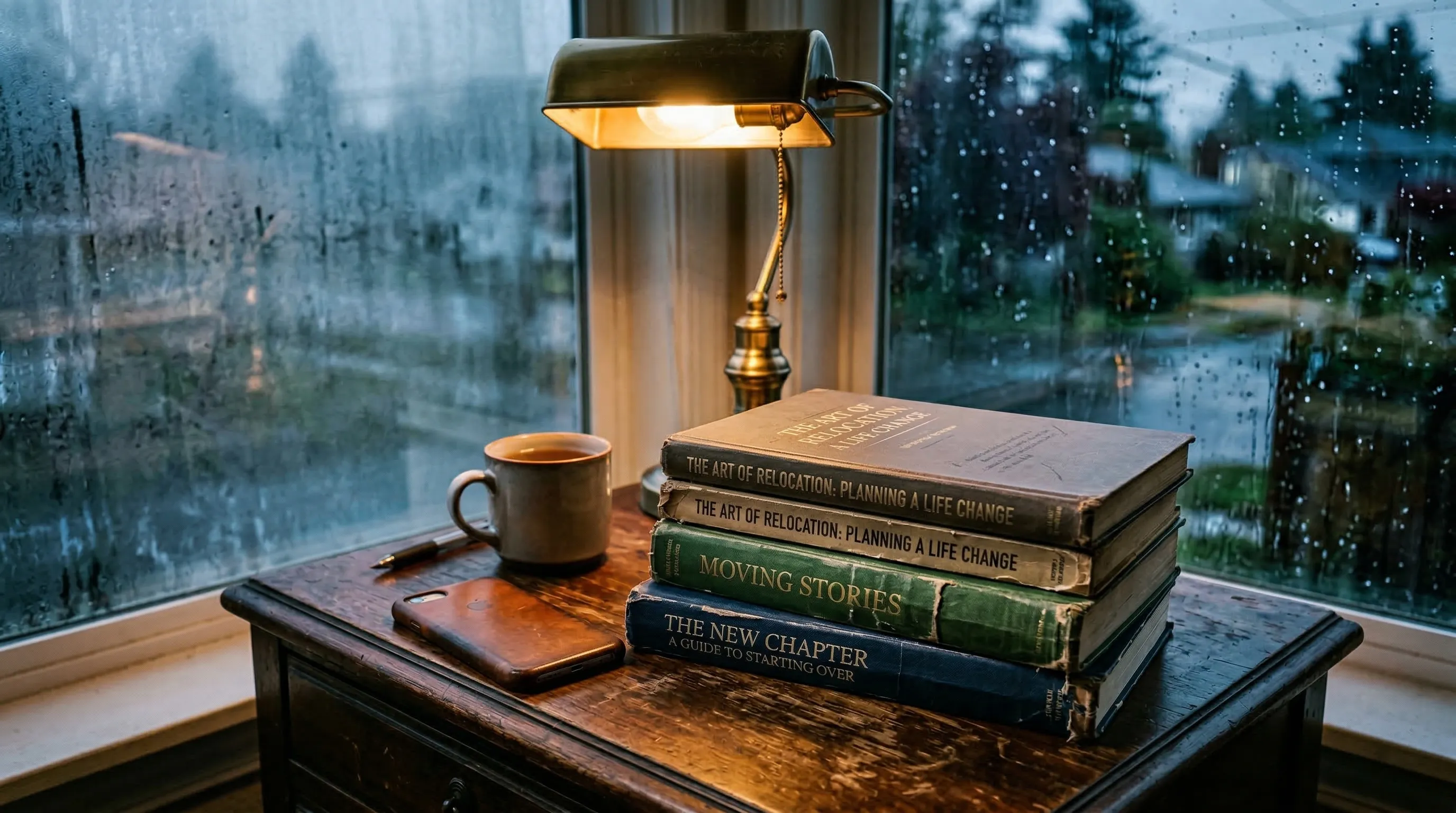 이사 관련 자료와 스마트폰