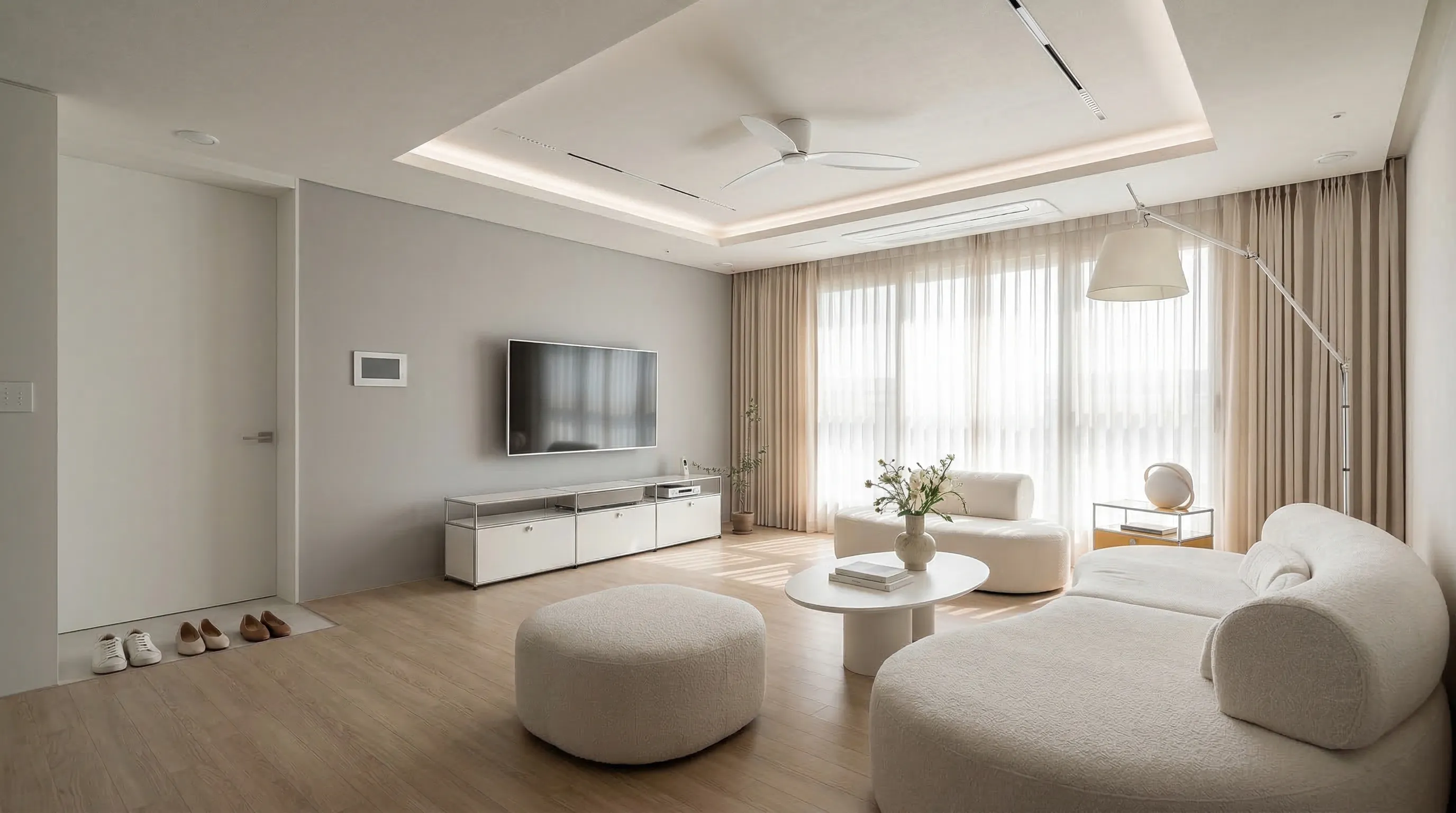 넓은 거실 인테리어