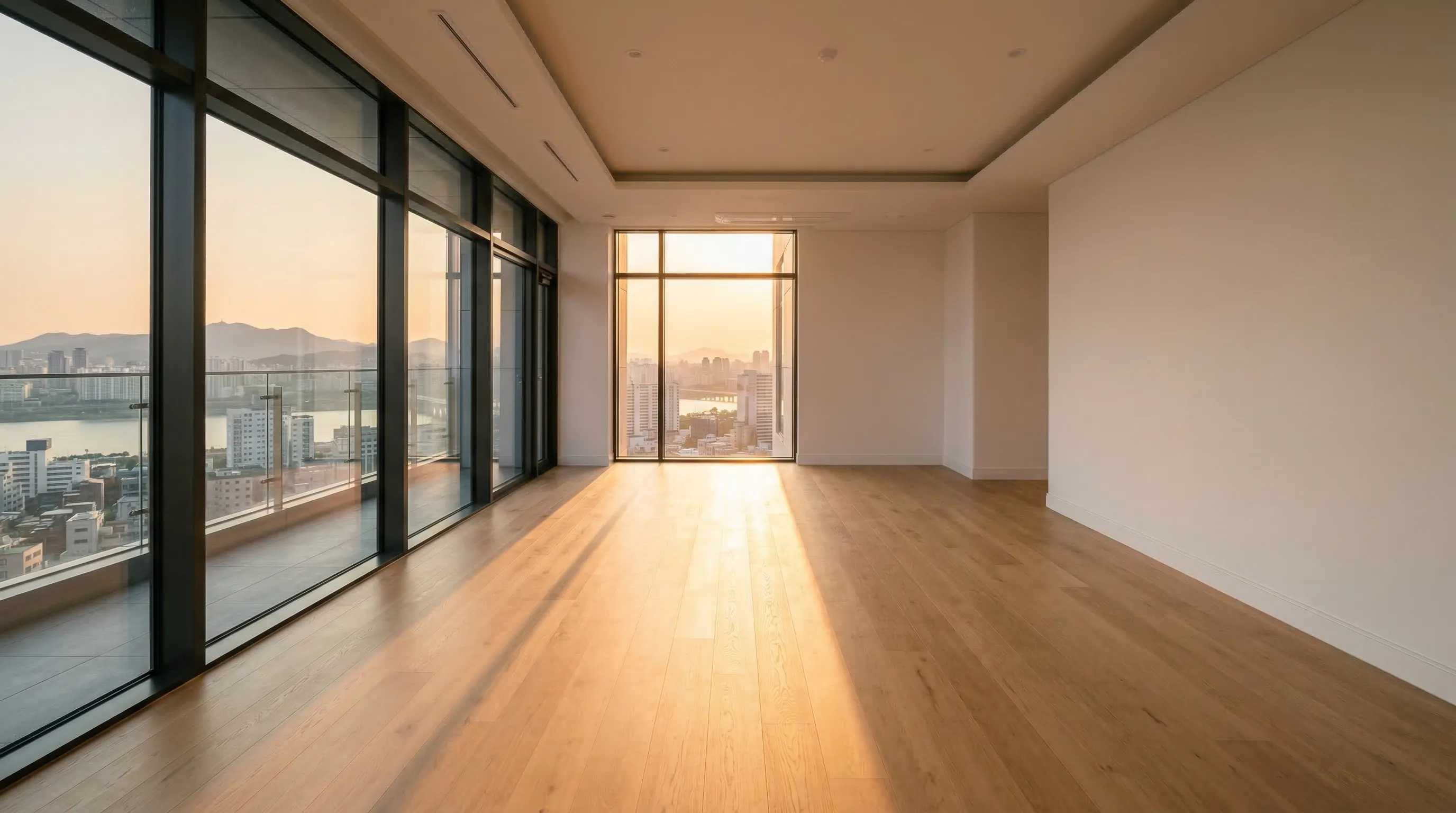 빈 공간에 햇빛이 들어오는 모습